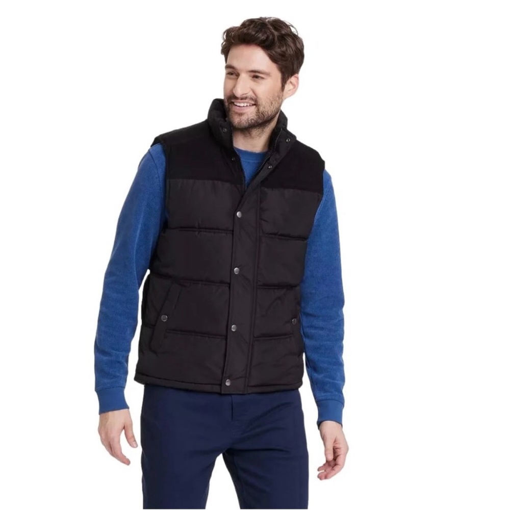 Men's nwt Midweight Puffer Sleeveless Jacket - Goodfellow & Co Black